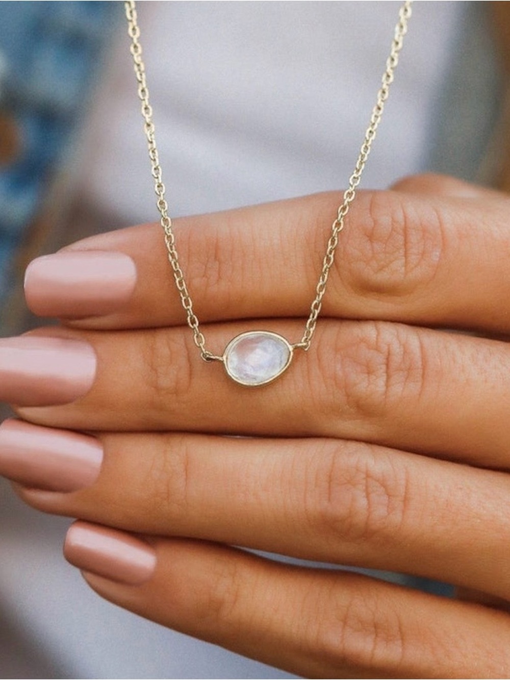 Pura Vida Teardrop Stone Necklace
